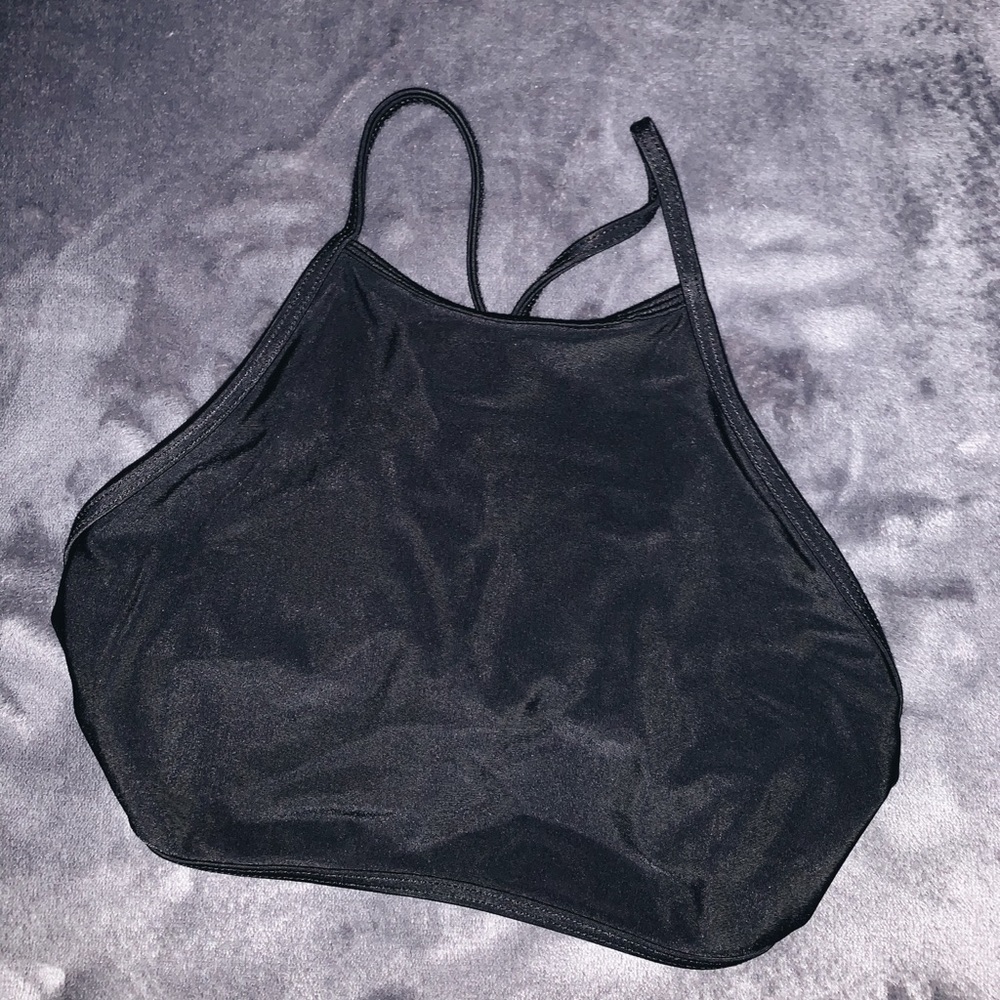 AEO black halter bikini top!